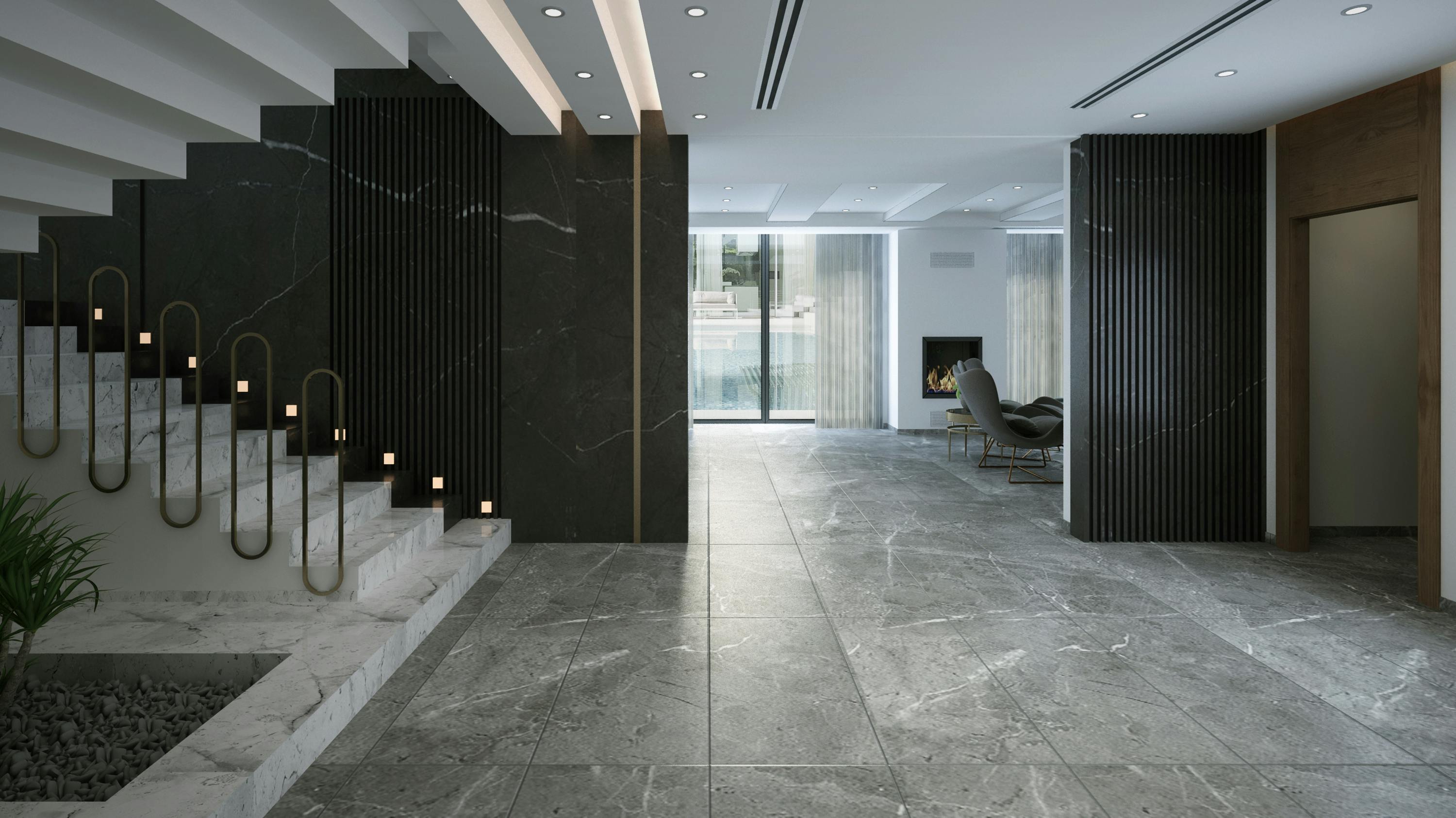 Elegant marble interior